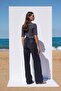 More Sustainable Siyah Rejeneratif Pamuk Normal Bel Wide Leg Jeans TWOAW26JE00219 - 4