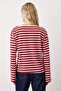 Bordo Kalın Pamuklu Çizgili Regular/Normal Kalıp ÖrmeT-Shirt TWOAW26TS00001 - 4