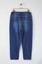 Koyu Mavi Yüksek Bel Beli Lastikli Büyük Beden Mom Fit Jeans TBBAW24CJ00050 - 6