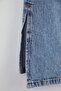 Mavi Yüksek Bel Yırtmaçlı Beli Lastikli Fermuar Detaylı Büyük Beden Jeans TBBAW26CJ00009 - 7