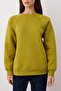Yağ Yeşili Relaxed/Rahat Kalıp Basic Reglan Kol Bisiklet Yaka Örme Sweatshirt TWOAW24SW00104 - 3