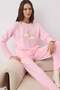 Pembe Galaksi Patchli Polar Örme Pijama Takımı THMAW26PT00193 - 2