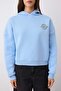Açık Mavi Sırt Baskı Detaylı Kapüşonlu Kalın İçi Polarlı Örme Sweatshirt TWOAW22SW0711 - 3