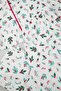Ekru %100 Pamuklu Çiçekli Biyeli Yılbaşı Temalı Örme Büyük Beden Pijama Takımı TBBAW26AI00015 - 4