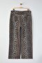 Çok Renkli Yüksek Bel Leopar Desenli Comfort/rta Esnek Straight Fit Büyük Beden Jeans TBBAW25CJ00003 - 6