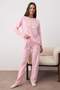Pembe Galaksi Patchli Polar Örme Pijama Takımı THMAW26PT00193 - 3