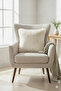 Bonnie Rabbit Fur, Double-Sided, Soft Washable Cushion Cover with Hidden Zipper, White 40X40