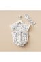Newborn Baby Girl Cotton Summer Romper Jumpsuit Set Bandana Bottom Snap Baby Set - 5