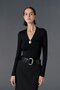 V-Neck Buckle Detailed Blouse