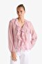 Overshirt Fit Modal Ruffled Long Sleeve Blouse G2998AX25AU - 3