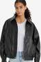 Warm Dad Fit Polo Collar Faux Leather Coat F2911Ax25Wn