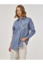 Stripe Pattern Viscose Tunic Indigo - 5