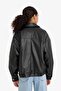 Warm Dad Fit Polo Collar Faux Leather Coat F2911Ax25Wn - 7