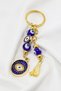 Navy Blue Color, Evil Eye Beaded Eye Figure Car Rearview Mirror Ornament, Gift Bag Ornament