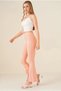 Women's Salmon Ribbed Slit Shaping Spanish Leg Lycra Knitted Pants Hzl23S-Bd165481 - 2