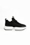Saturn black knit fabric women's sneakers - 3