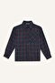 Boy's Overshirt Fit Polo Neck Checkered Long Sleeve Shirt G1967A825Au - 3