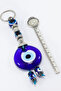 Navy Blue, Handmade Glass Evil Eye Beaded Keychain, Gift Salkım Evil Eye Beaded Keychain - 4