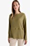 Relax Fit Crew Neck Wrinkled Textured Long Sleeve T-Shirt G1468Ax25Au - 4