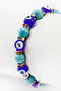 Handmade Glass Evil Eye Beaded Natural Stone Bracelet, Gift Evil Eye Beaded Bracelet - 3