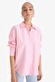 Oversize Wide Fit Striped Oxford Long Sleeve Shirt D4512Ax25Au - 4