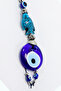 Navy Blue, Fish Figured Handmade Glass Evil Eye Beaded Keychain - 8