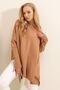 Women's Biscuit Oversize Slit Poncho Knitwear Sweater Hzl23W-Bd1100761 - 2