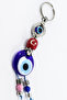 Navy Blue, Framed Evil Eye Moon Star Handmade Glass Evil Eye Beaded Keychain, Gift Keychain - 8
