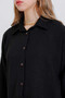 Women's Black Linen Shirt Trousers Bottom-Top Double Set HZL23W-BD166221 - 5