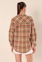 Women's Pistachio Green Stripe Checked Plaid Shirt HZL22W-BD1201451 - 6