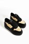 Lanes Black Straw-Skin Women's Sneakers - 4
