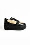Lanes Black Straw-Skin Women's Sneakers - 2