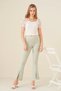 Women's Çağla Ribbed Slit Shaping Spanish Leg Lycra Knitted Pants Hzl23S-Bd165481
