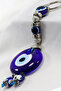 Navy Blue, Handmade Glass Evil Eye Beaded Keychain, Gift Salkım Evil Eye Beaded Keychain - 5