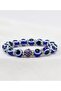 Handmade Navy Blue Glass Evil Eye Beaded Bracelet, Gift Purple Shiny Stone Bracelet - 4