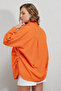 Women's Orange Side Slit Drawstring Shirt Hzl23W-Bd1201321 - 8