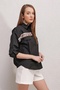 Women's Black Embroidery Detailed Poplin Shirt Hzl23S-Bd1201471 - 4