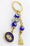 Navy Blue Color, Evil Eye Beaded Eye Figure Car Rearview Mirror Ornament, Gift Bag Ornament - 6