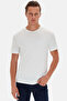 Ds Damat Oversize Ecru Crew Neck 100% Cotton T-Shirt - 3