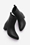 Women's Heeled Boots Pointed Toe Zippered Cerin Black
