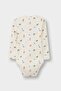 Baby Boy 2-Piece Set Dinosaur Print Long Sleeve Ribbed Camisole Snap Closure Bodysuit Bottom F0123A525Au - 5