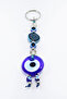 Sun Patterned Bead Handmade Glass Evil Eye Beaded Keychain, Gift Keychain - 4