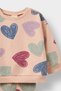 100% Cotton 2-Piece Set Heart Patterned Sweatshirt Spanish Trotting Leggings Baby Girl F0516A525Au - 3