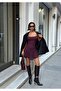 Women's Mini Lace Ruffle Dress - 4