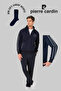 Men's Navy Blue Cotton Zippered Tracksuit Set with 1 Pair of Socks Gift .R.O1.P.İ.Erş.Ii.E.L.T