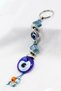 Rahim Bead Patterned Shapes with Frame Handmade Glass Evil Eye Beaded Keychain, Wreath Keychain - 6