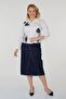 Women's Plus Size Printed Cotton Shirt - 3