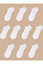 10 Pairs Men's Booties White Casual Socks - 2