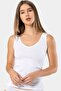 Türen Women's Sling V-Neck Lycra Cotton Undershirt 913/White - 3