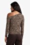 Slim Fit Slim Fit One Shoulder Leopard Print Long Sleeve Blouse G0290Ax25Au - 6